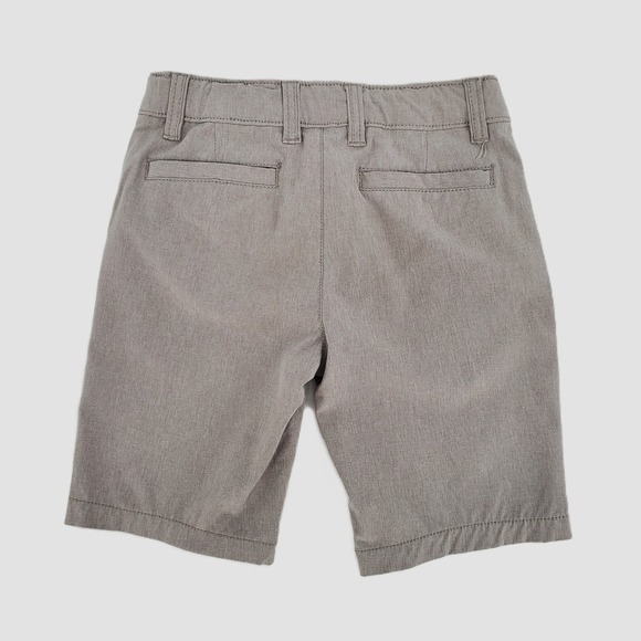 Nautica Kids Boys Size 6 Gray Flat Front Chino Shorts Adjustable Waist Stretch - Picture 2 of 10